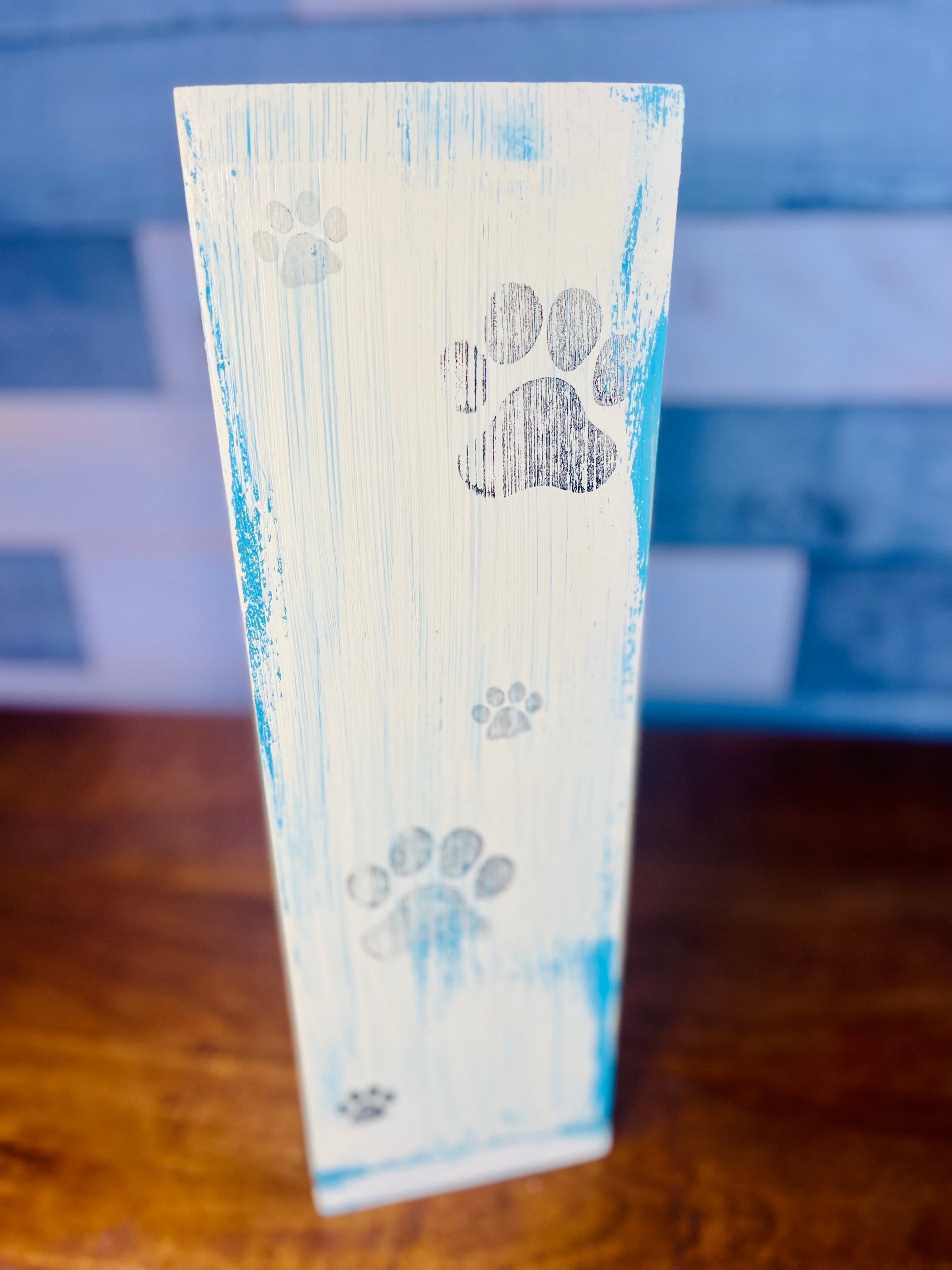 Dog Poop Receptacle (Yellow and Blue)